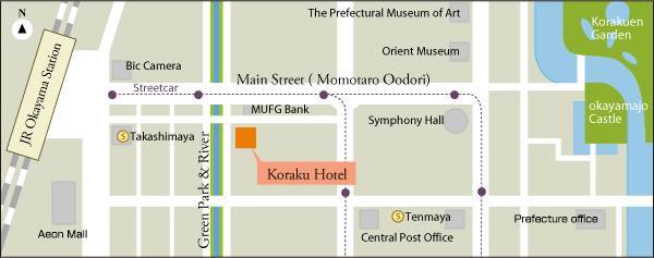 Map around the hotel